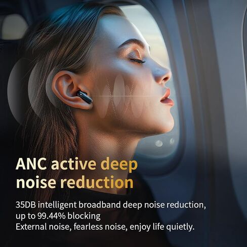 ANC Earbuds with Touch Screen Case Active Noise Cancelling Earbuds Gaming Bluetooth Wireless in Ear Headphones Music ENC TWS Ear Buds Sport Running Earphones for iOS Android in Saudi Arabia