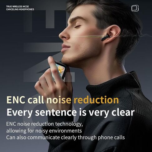 ANC Earbuds with Touch Screen Case Active Noise Cancelling Earbuds Gaming Bluetooth Wireless in Ear Headphones Music ENC TWS Ear Buds Sport Running Earphones for iOS Android in Saudi Arabia