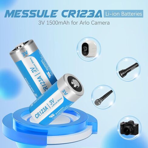 CR123A 3V Lithium Battery,4 Pack 123A Lithium Batteries,CR123 Battery 3 Volt High Power,CR17345 3V Lithium Battery,1500mAh CR123A Cell Batteries PTC Protected for Flashlight Replacement in Saudi Arabia