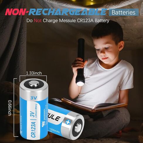 CR123A 3V Lithium Battery,4 Pack 123A Lithium Batteries,CR123 Battery 3 Volt High Power,CR17345 3V Lithium Battery,1500mAh CR123A Cell Batteries PTC Protected for Flashlight Replacement in Saudi Arabia