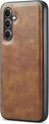 Asuwish Phone Case for Samsung Galaxy S23 FE 5G Wallet Magnetic Detachable Cell Cover with Tempered Glass Screen Protector Flip Card Holder Slot S 23 EF S23FE 23S Women Men Girls Purse Mobile Brown in Saudi Arabia