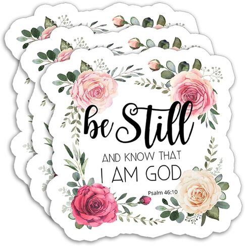 (3PCS) Trust in The Lord with All Your Heart Proverbs 3:5-6 Sticker Christian Faith Sticker, Religious Sticker, Waterproof Vinyl Decal for Books Laptops Tumblers Water Bottles and More, Size 3" x 3" in Kuwait