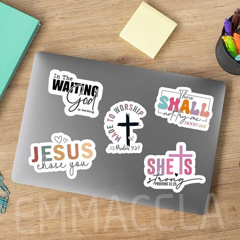 (3PCS) Trust in The Lord with All Your Heart Proverbs 3:5-6 Sticker Christian Faith Sticker, Religious Sticker, Waterproof Vinyl Decal for Books Laptops Tumblers Water Bottles and More, Size 3" x 3" in Kuwait