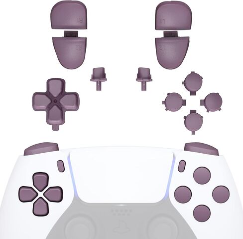 استبدال شديد D-pad R1 L1 R2 L2 Triggers Share Options أزرار الوجه، مجموعة كاملة من الأزرار باللون الرمادي الداكن والبنفسجي المتوافقة مع وحدة تحكم ps5 BDM-030 BDM-040 BDM-050 - وحدة التحكم غير متضمنة in Saudi Arabia