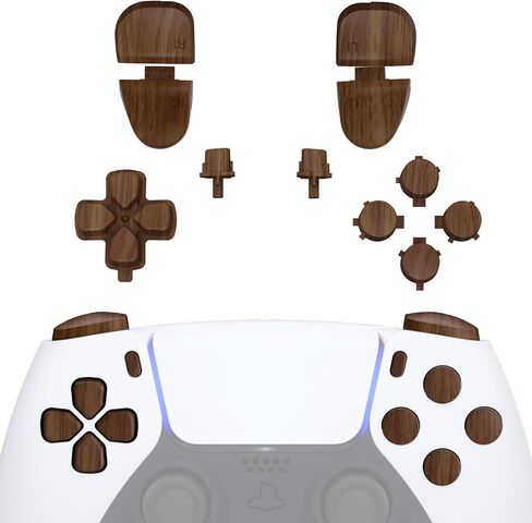 استبدال شديد D-pad R1 L1 R2 L2 Triggers Share Options أزرار الوجه، مجموعة كاملة سوداء من الأزرار المتوافقة مع وحدة تحكم ps5 BDM-030 BDM-040 BDM-050 BDM-060 - وحدة التحكم غير متضمنة in Kuwait