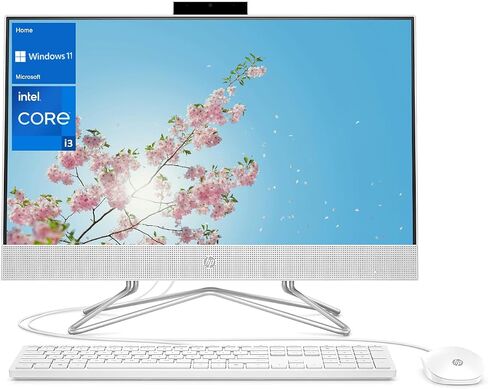 HP 24 Newest Daily All-in-One, 23.8" FHD 1920 * 1080, Intel Core i3-1115G4, 16GB RAM, 2TB SSD, Wi-Fi, Wired KB & Mouse, SD Card Reader, Webcam, Windows 11 Home, White with 64GB USB Flash Drive Bundle in Saudi Arabia