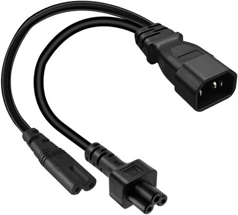 0.32M/1FT C14 إلى C5+5-15R Y سلك قابس طاقة مقسم، IEC32C0 14 قابس إلى المقبس القياسي الأمريكي، سلك طاقة C14 إلى C5 in Kuwait
