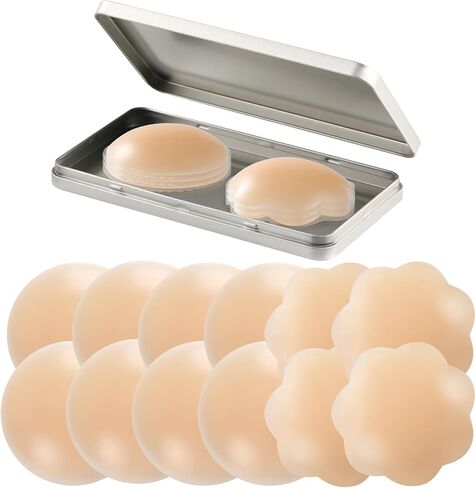 TOBEHIGHER Nipple Covers - 6 Pairs Nipple Covers Stickers Silicone Reusable Nipple Covers in Kuwait