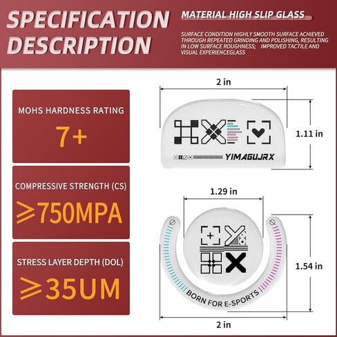YIMAGUJRX زلاجات ماوس زجاجية لـ Logitech G Pro X Superlight، أسرع وأنعم أقدام فأرة، بداية سريعة، مجموعة تحديد المواقع الدقيقة (مطبوعات بيضاء) in Kuwait