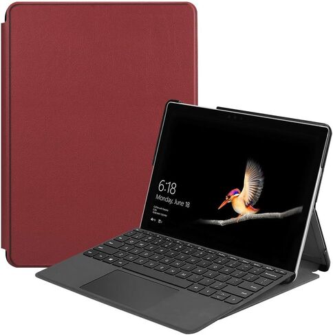 Gylint Case for Surface Go 4 2023 /Go 3 2021 /Go 2 2020 /Surface Go 2018, Slim Fit Leather Smart Case Cover with Pencel Holder for Microsoft Surface Go Black in Saudi Arabia
