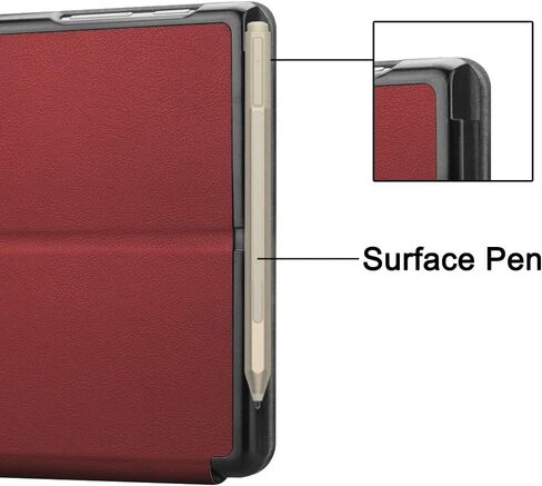 Gylint Case for Surface Go 4 2023 /Go 3 2021 /Go 2 2020 /Surface Go 2018, Slim Fit Leather Smart Case Cover with Pencel Holder for Microsoft Surface Go Black in Saudi Arabia