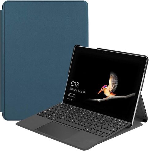 Gylint Case for Surface Go 4 2023 /Go 3 2021 /Go 2 2020 /Surface Go 2018, Slim Fit Leather Smart Case Cover with Pencel Holder for Microsoft Surface Go Black in Saudi Arabia