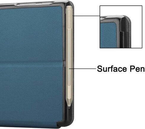 Gylint Case for Surface Go 4 2023 /Go 3 2021 /Go 2 2020 /Surface Go 2018, Slim Fit Leather Smart Case Cover with Pencel Holder for Microsoft Surface Go Black in Saudi Arabia