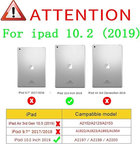 حافظة لجهاز iPad الجيل التاسع 2021، لجهاز iPad الجيل التاسع 2021/الجيل الثامن 2020/الجيل السابع 2019، غطاء حامل ذكي من جلد البولي يوريثان مع تنبيه/غفو تلقائي لجهاز Apple iPad 10.2 بوصة، كرة قدم in Kuwait