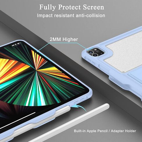 Soke for iPad Air 13 Inch 2024/ iPad Pro 12.9 2022 2021 Case 6th/5th Generation with Pencil Holder(NOT Support Pencil Charging), Soft TPU Bumper Protection, Translucent Frosted Back Cover, New Black in Saudi Arabia