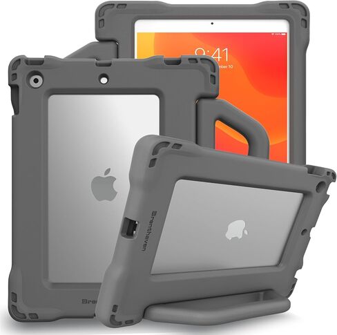 حافظة Brenthaven Bounce تناسب iPad الجيل العاشر 2022 (10.9 بوصة) غطاء واقٍ لحمل الأطفال - متين ونحيف وخفيف الوزن ومتوافق مع معرف اللمس الذي تم اختباره عند السقوط - أسود in Kuwait