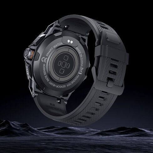 سوار ساعة LIGE 22 ملم من السيليكون للساعة الذكية BW1846/ST19 /SML6، سوار معصم بديل من المطاط الناعم المقاوم للماء قابل للتعديل مع إبزيم رياضي من الفولاذ المقاوم للصدأ مطلي بالفضة (K56-أسود) in Kuwait