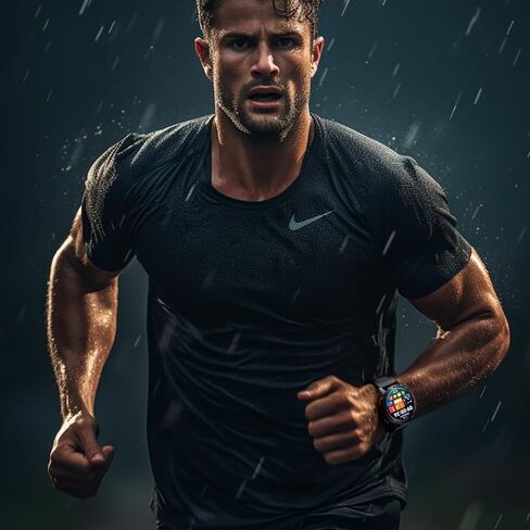 سوار ساعة LIGE 22 ملم من السيليكون للساعة الذكية BW1846/ST19 /SML6، سوار معصم بديل من المطاط الناعم المقاوم للماء قابل للتعديل مع إبزيم رياضي من الفولاذ المقاوم للصدأ مطلي بالفضة (K56-أسود) in Kuwait