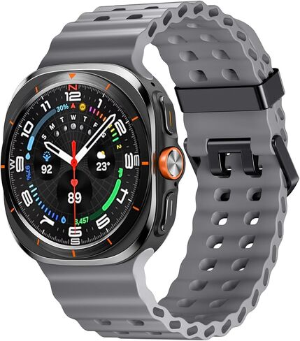 Adorve متوافق مع Samsung Galaxy Watch 7 Ultra Bands 47mm (2024)، سوار معصم متين للمحيط من السيليكون قابل للتنفس ومقاوم للماء لساعة Galaxy Watch Ultra Bands للرجال والنساء in Kuwait