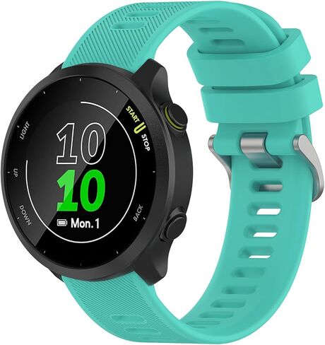 متوافق مع سوار ساعة Garmin Forerunner 55، أشرطة بديلة من السيليكون 20 مم لساعة Garmin Vivoactive 3 / Vivoactive 5 / Forerunner 245 / Forerunner 645 الذكية. in Kuwait