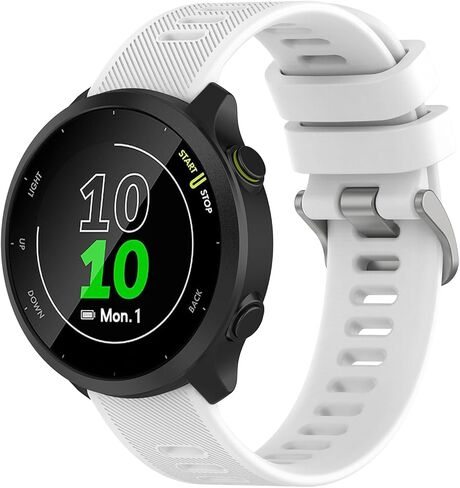 متوافق مع سوار ساعة Garmin Forerunner 55، أشرطة بديلة من السيليكون 20 مم لساعة Garmin Vivoactive 3 / Vivoactive 5 / Forerunner 245 / Forerunner 645 الذكية. in Kuwait