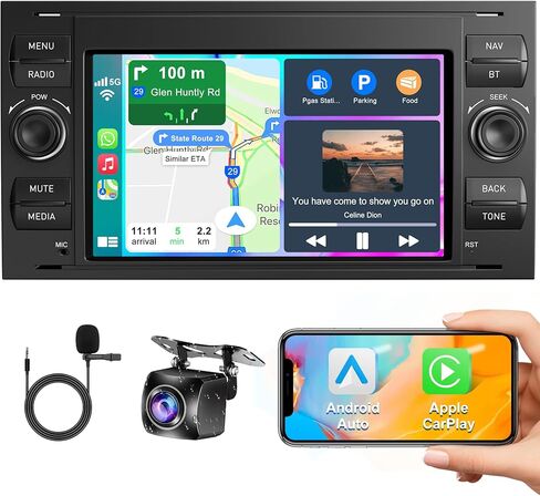 ستيريو سيارة Android 12 لسيارة Ford Transit/Transit Connect 2007-2012، راديو سيارة بشاشة لمس IPS 7 بوصة مع Carplay لاسلكي/Android Auto، DSP، بلوتوث، كاميرا احتياطية، 2+32 in Saudi Arabia