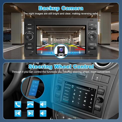 ستيريو سيارة Android 12 لسيارة Ford Transit/Transit Connect 2007-2012، راديو سيارة بشاشة لمس IPS 7 بوصة مع Carplay لاسلكي/Android Auto، DSP، بلوتوث، كاميرا احتياطية، 2+32 in Saudi Arabia