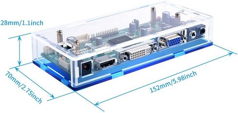 GeeekPi NT68676 Case Kit, HDMI+VGA+DVI+Audio Input LCD Controller Driver Board or HSD190MEN4 M170EN06 17" 19" 1280x1024 4CCFL 30Pins LCD Panel + Acrylic case Fit for Arcade1Up Monitor in Saudi Arabia