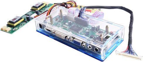 GeeekPi NT68676 Case Kit, HDMI+VGA+DVI+Audio Input LCD Controller Driver Board or HSD190MEN4 M170EN06 17" 19" 1280x1024 4CCFL 30Pins LCD Panel + Acrylic case Fit for Arcade1Up Monitor in Saudi Arabia