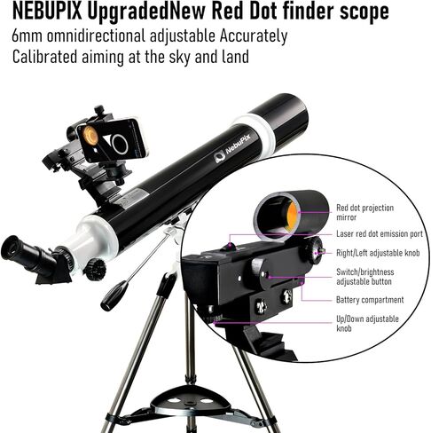 Telescope,91mm Aperture 700mm FL w/Star-Finding System, Telescope for Adults high Powered, with All Metal AZ Mount/Phone Adapter/Remote,for Beginners in Saudi Arabia