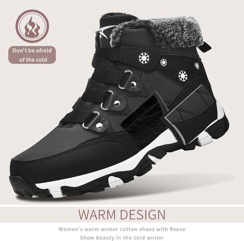 ASHION Womens Snow Boots Warm Fur Lined Winter Boots Comfortable Ankle Booties Outdoor Hiking Boots for Women in Saudi Arabia