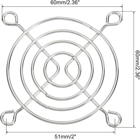PATIKIL 160mm Filter Grill with Screws, 10 Pack Chrome Plated Iron Frame Ventilator Grill Protector Mesh Dustproof Case Cover for Computer, Fan, Silver Tone in Saudi Arabia