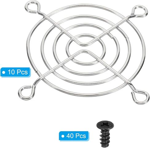 PATIKIL 160mm Filter Grill with Screws, 10 Pack Chrome Plated Iron Frame Ventilator Grill Protector Mesh Dustproof Case Cover for Computer, Fan, Silver Tone in Saudi Arabia