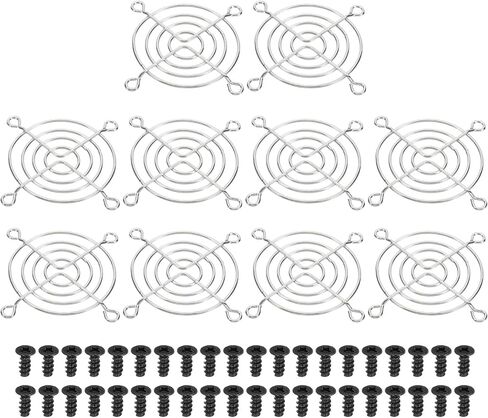 PATIKIL 185mm Filter Grill with Screws, 5 Pack Chrome Plated Iron Frame Ventilator Grills Protector Mesh Dustproof Case Cover for Computer, Silver Tone in Saudi Arabia