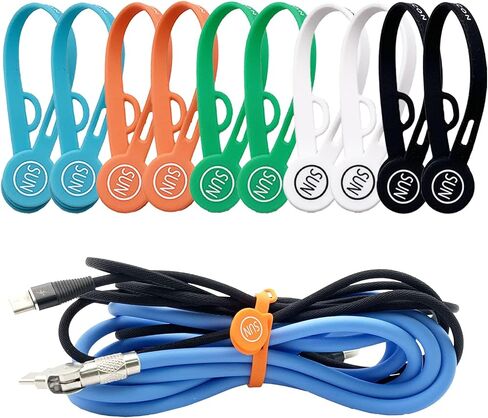 SUNFICON 10 PCS Upgraded Long Magnetic Cord Organizers Cable Clips Cable Straps 2023 New Silicone Twist Ties Colorful Appliance Headphone Cord Holder Manager Bookmark Whiteboard Fridge Magnet Keychain in Saudi Arabia