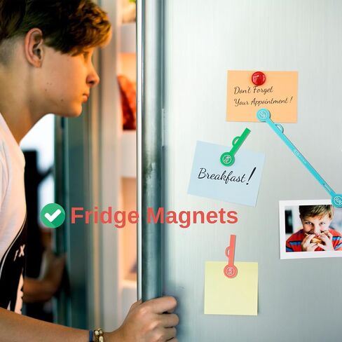 SUNFICON 10 PCS Upgraded Long Magnetic Cord Organizers Cable Clips Cable Straps 2023 New Silicone Twist Ties Colorful Appliance Headphone Cord Holder Manager Bookmark Whiteboard Fridge Magnet Keychain in Saudi Arabia