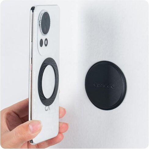 Slim Flat Stick-on Magnetic Wall Sticker for Phones, Compatible with Magnetic Phones iPhone 12/13/14, and Universal with Snap Phone Sticke (Blue) in Saudi Arabia