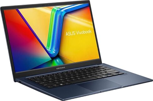 ASUS Vivobook 14 Laptop, 14" FHD Display, Intel Core i3-1215U Processor, 8GB RAM, 512GB SSD, Wi-Fi 6, Windows 11 Home in S Mode, Quiet Blue with Accessories in Saudi Arabia