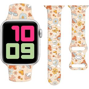 Sport Watch Bands Compatible with Apple Watch Band 38mm 40mm 41mm for Women Men, Adjustable Soft Silicone Replacement Smartwatch Wristband for iWatch Series 7 6 5 4 3 2 1 SE