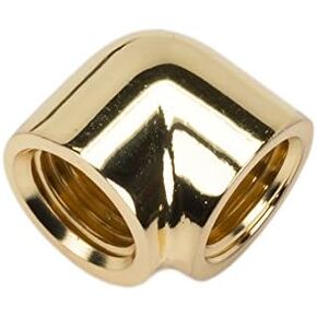 Barrow G1/4" Female to Female Extender Fitting, 90 Degree Angle, Gold
