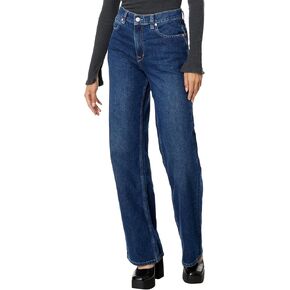 Free People Women's Tinsley Baggy High-Rise Skinny, Hazey Blue in Saudi Arabia