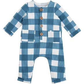Mud Pie Baby Boy Check Waffle 1 Pc; 12-18 Months