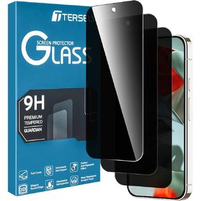 T Tersely [3-Pack Privacy Screen Protector for Google Pixel 9 Pro XL 2024, Tempered Glass Film Protection Private Anti-Spy Case-Friendly Curved