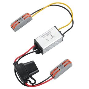 24 V to 12 V 5 A DC to DC Step Down Power Converter Non Isolated Buck Power Converter Indoor and Outdoor Waterproof Aluminum Box Power Supply with Fuse for Safer use