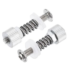 MECCANIXITY CPU Water Cooling Head Screw Iron Fixing Screws with Hexagon Nut Insulation Gasket for PC Computer Water Cooler Block Pack of 2,Silver