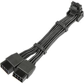 12VHPWR 90 Degree Adapter to 2X 8Pin: 16AWG 16 PIN GPU Right Angle PCI-E 5.0 Extension for for Graphic Card GPU 12+4pin RTX 3090Ti 4070Ti 4080 4090 (Type A)
