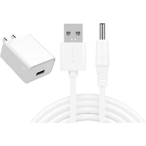 Charger fit for Bitvae D2/R1/R2/S2 Electric Toothbrush, C2/C5/C6 Water Dental flosser, Replacement for NuFACE Mini Power Adapter Charging Cord - 5V, 3.3 feet Cable