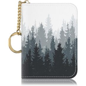 Tiexcnia RFID Credit Card Holder, Small Card Holder Wallet with Keychain Zipper, Leather Card Case Wallet for Women, Pink Flowers in Saudi Arabia