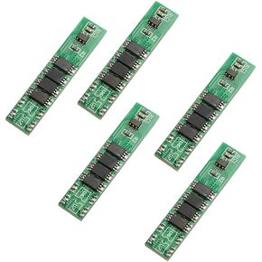 Acxico 5Pcs 1S 3.7V 10A Li-ion Lithium 1X Battery Protection Board 4 MOS Tube BMS PCB DIY
