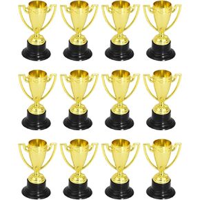 SenseYo24 Pack Mini Trophies Cups, Gold Trophy Award, Plastic Trophies for Kid, 4 Inch Award Trophies for Kids Party Favors, Winning Prizes in Kuwait